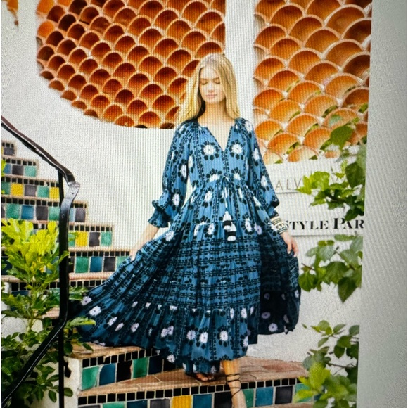 NWOT Anthropologie Omika Rivera Midi dress in emerald - Picture 6 of 6